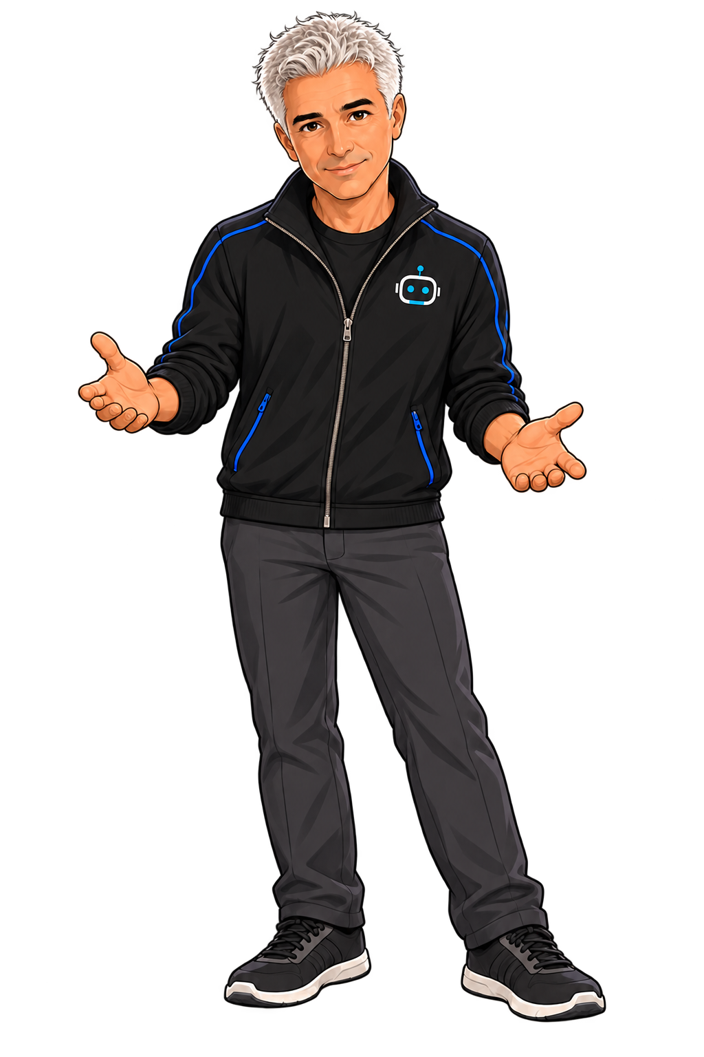 Coach YapAI wearing the school badge